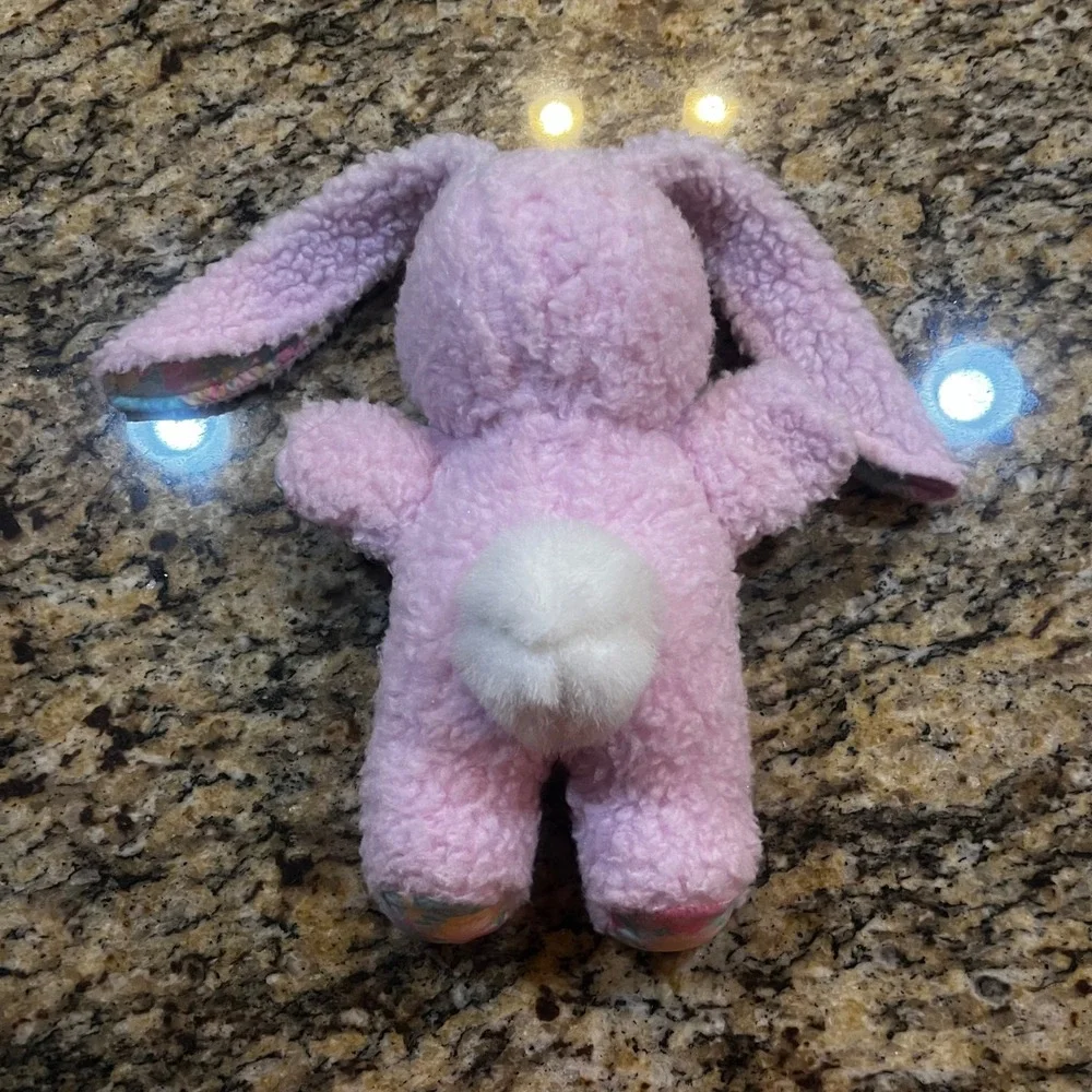 Cabbage Patch Kids Cuties Pink Bunny Rabbit Plush Doll‎ Floral Ears 10 Inch